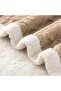 Jacquard Sherpa Blanket Single Size 160x220cm  Reversible Throw Blanket Beige - 3
