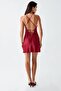 Image 4200 Burgundy Color Satin Nightgown Set of 2 - 4