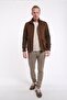 Men's Suede Inner Lined Tobacco Color Men's Coat - 4