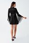104 Black Color Satin Spanish Sleeve 2-Piece Nightgown Set - 2