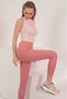 Corded Knitted Fabric Recovery Women's Leggings-powder