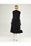 Women's Leather Pocketed Large Size Long Vest Black - 4