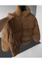 Brown Oversize Corduroy Padded Coat