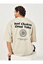 Front & Back Graphic Print Interlock Boxy T-Shirt