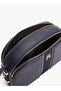 Women's Stripe Striped Zipper Inner Pocket Navy Blue Shoulder Bag Aw0Aw16898-Dw6 - 4