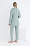 Short Sleeve Suitable for Breastfeeding Maternity and Maternity Pajamas Set with Ruffle Detail - 2