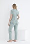 Short Sleeve Suitable for Breastfeeding Maternity and Maternity Pajamas Set with Ruffle Detail - 6
