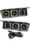 Ford Bronco 21-25 Triple LED Fog Light Kit for Steel Bumper, Yellow - 2