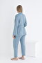 Short Sleeve Suitable for Breastfeeding Maternity and Maternity Pajamas Set with Ruffle Detail - 2