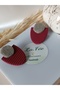 Women's Burgundy Polymer Clay Earrings with Steel Earring Apparatus - 5