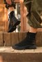 Women's 24K310 Black Knitwear Knitted Lycra Platform Padded Thick Sole Casual Sneaker Sports Boots Shoes - 2