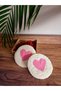 Set of 2 Heart Cups, Coasters 10 cm - 7