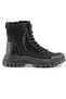 Women's 24K310 Black Knitwear Knitted Lycra Platform Padded Thick Sole Casual Sneaker Sports Boots Shoes - 6