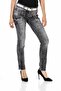 Wd431 Three Layers Belted Low Waist Denim Pants - 2