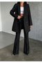 Women's Striped Spanish Leg Trousers - 7