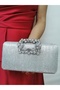 Beegi̇ Concept Women's Evening Dress Laser Silver Chain Wedding Night Party Bag