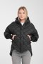 Women's Fixed Hood Knit Rib Knit Detail Quilted Sports Puffer Jacket - Stylish and Warm Design 8704 - 5