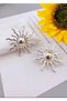 Sun Silver Color Women Vintage Earrings - 2