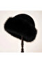 Luxury Winter Plush Fur Hip Hat - Faux Fur, Russian Slavic Mongolian Collar Christmas Gift - 2
