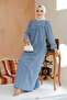 Denim Blue Hijab Dress 19124m - 3