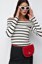 Striped Carmen Collar Blouse - 2