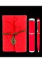 Mr Christmas Gifts Leather Kraft Paper Notebook and Pen Set Gift Set Special Design