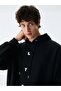Hooded Slogan Black Sweatshirt - 3