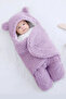 0 - 12 Months Welsoft Outer Swaddle Baby Blanket with Fiber Ears