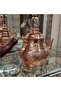 إبريق شاي ومصفاة نحاسية مفردة منقوشة - 6