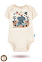 2-Piece 100% Cotton Organic Printed Snap Fastener Baby Bodysuit - 2