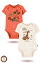 2-Piece 100% Cotton Organic Printed Snap Fastener Baby Bodysuit