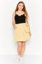 Women Plain Mini Skirt, Yellow - 3
