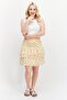 Women Floral Print Chiffon Mini Skirt, Multicolor - 2
