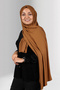 Mustard Plain Classic Shawl Viscose Fabric Lycra Combed Cotton 202101_43 - 2