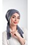 Smoked Practical Ready-To-Wear Hijab Bonnet Cut Fiber Plain 2111_25