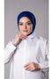 وشاح حجاب عملي جاهز من Saks باللون الأزرق من قماش ساندي مع أزرار خلفية 2206_24 - 2
