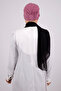 Dusty Rose Practical Ready-made Interlocking Hijab Bonnet Viscose Fabric With Hat Accessories 2104_18 - 3