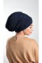 Navy Blue Practical Ready-to-Fit Hijab Bonnet Sandy Fabric Gathered 2114_02 - 4