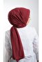 Burgundy Practical Ready-To-Wear School Shawl Knitted Fabric Plain 2118_16 - 3