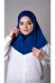 وشاح حجاب عملي جاهز من Saks باللون الأزرق من قماش ساندي مع أزرار خلفية 2206_24 - 4