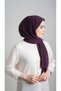 Plum Practical Ready-made Interlocking Scarf Sandy Fabric Plain 1817_07 - 2