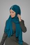 P. Blue Back-Tie Shawl Chiffon Pleated Stone Embellished Handmade Embroidered 1840_17