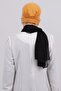 Gold Practical Ready-made Interlocking Hijab Bone Sandy Fabric with Stones 1456_03 - 3
