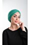 Petrol Green Practical Ready-made Interlaced Hijab Bonnet Fukuro Glittered Gathered 2116_19
