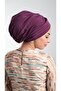 Plum Practical Ready-made Interlaced Hijab Bonnet Sandy Fabric Gathered 2114_07 - 4