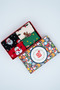 Unisex Christmas and New Year Themed Cotton Socks Set with 4 Different Patterns and Colorful Box.