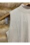 Women's Sleeveless Turtleneck Viscose Badi Tank Top Cream - 2