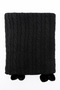 Biocotton Knitwear Pompom Tv Blanket - Black - 6