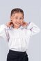 Girl's School Shirt with Ruffles 9-12 Years Old