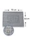 Soffy Gray & Gray 2 Pieces 50X70 cm Bath Mat 100% Natural Cotton Foot Mat Foot Towel - 4